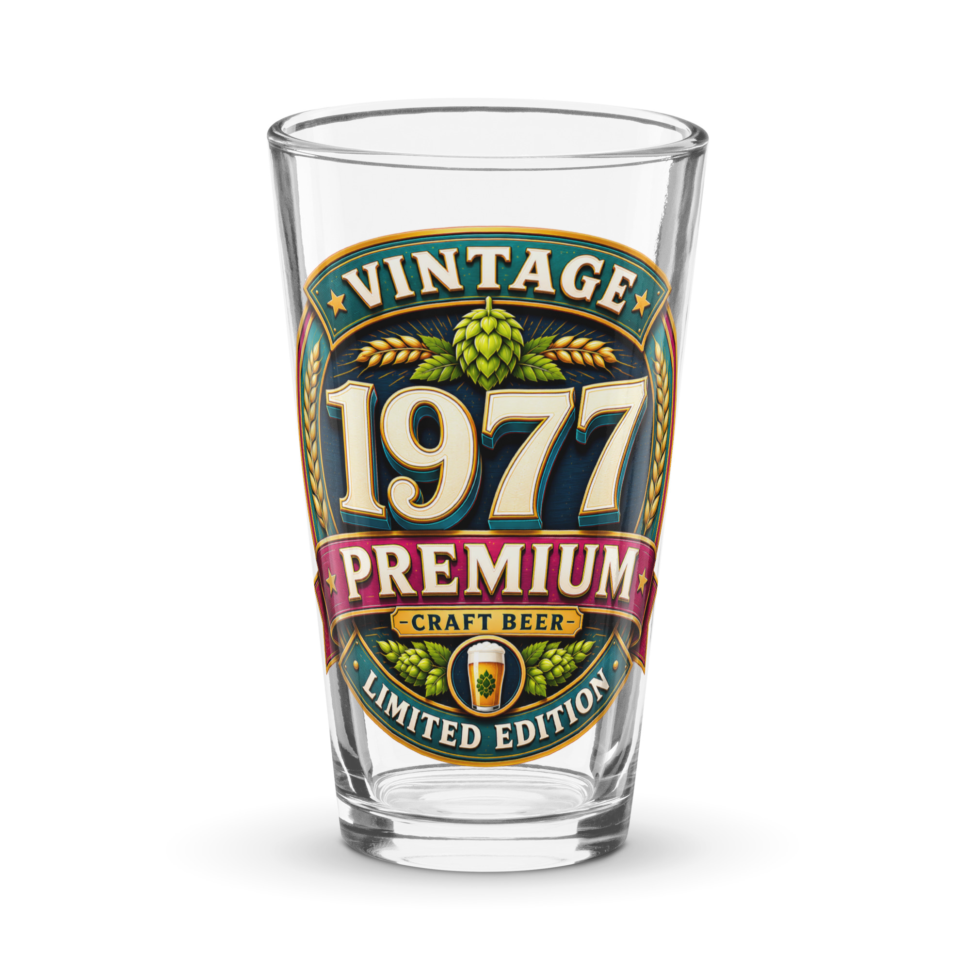 1977 Beer Glass Birthday Gift For Someone Born in 1977