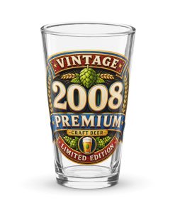 2008 Beer Glass Birthday Gift For Someone Born in 2008