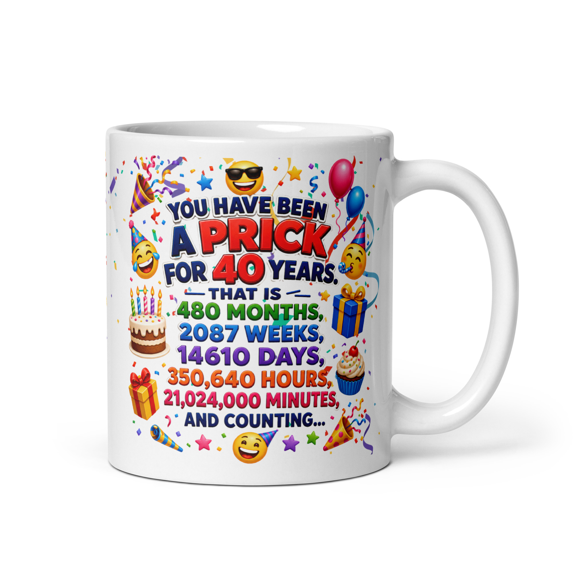 40th Birthday Mug You Have Been A Prick Funny Rude 40th Mug