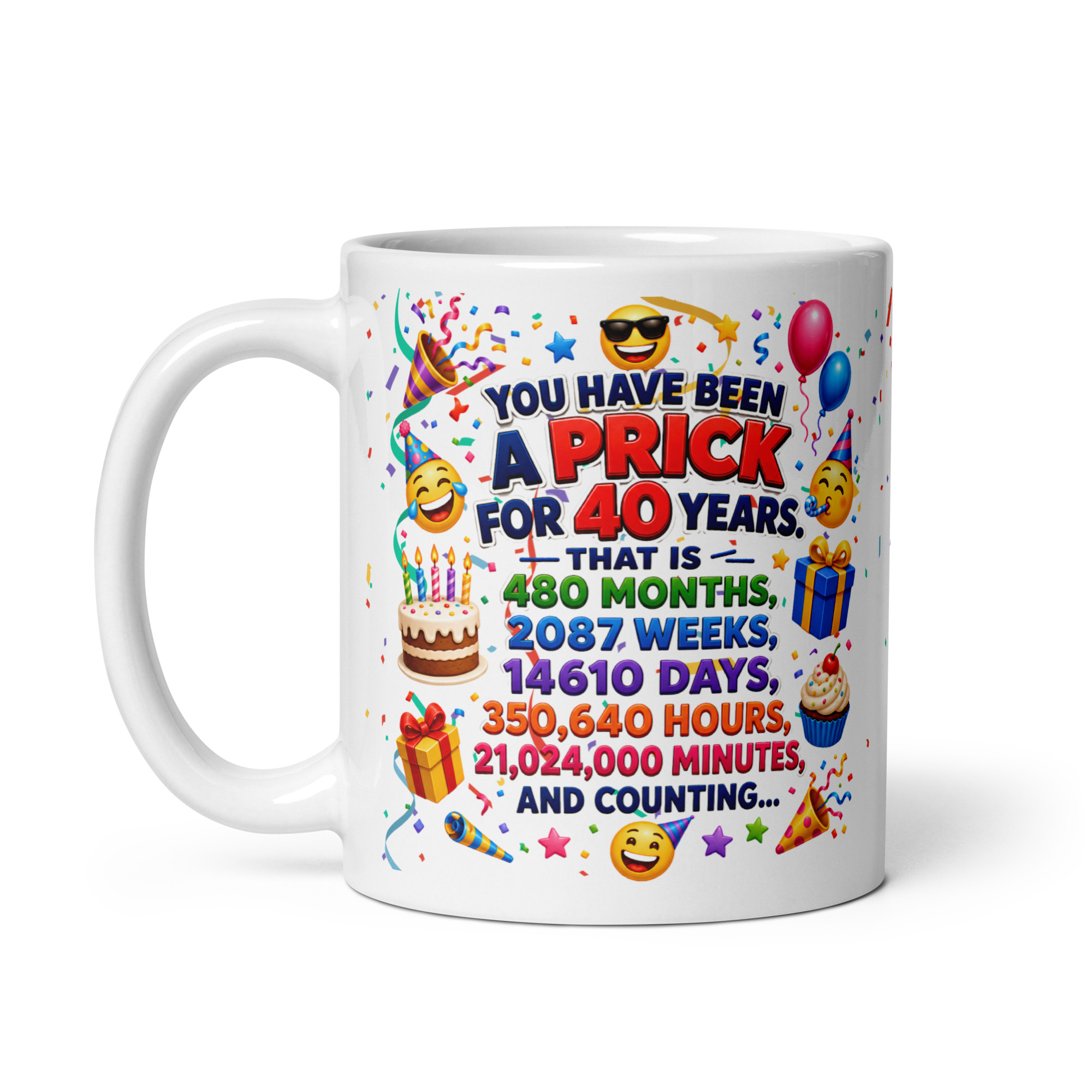 40th Birthday Mug You Have Been A Prick Funny Rude 40th Mug