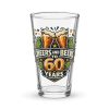 60th Birthday Beer Glass - Cheers and Beers to 60 Years