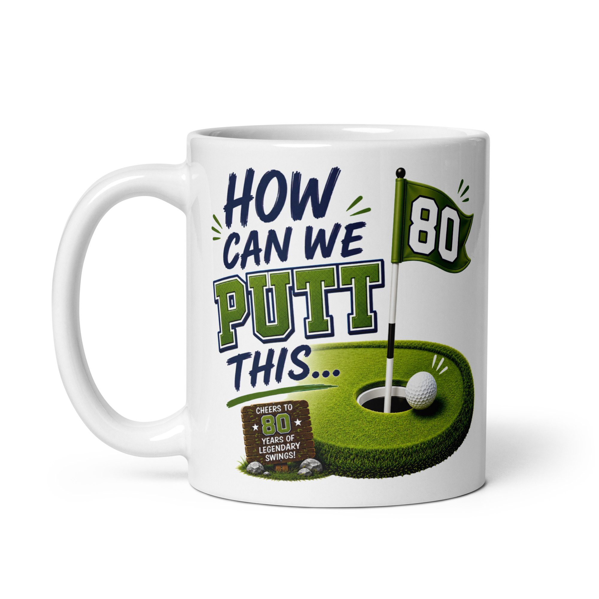 80th Birthday Golf Mug For Golfers