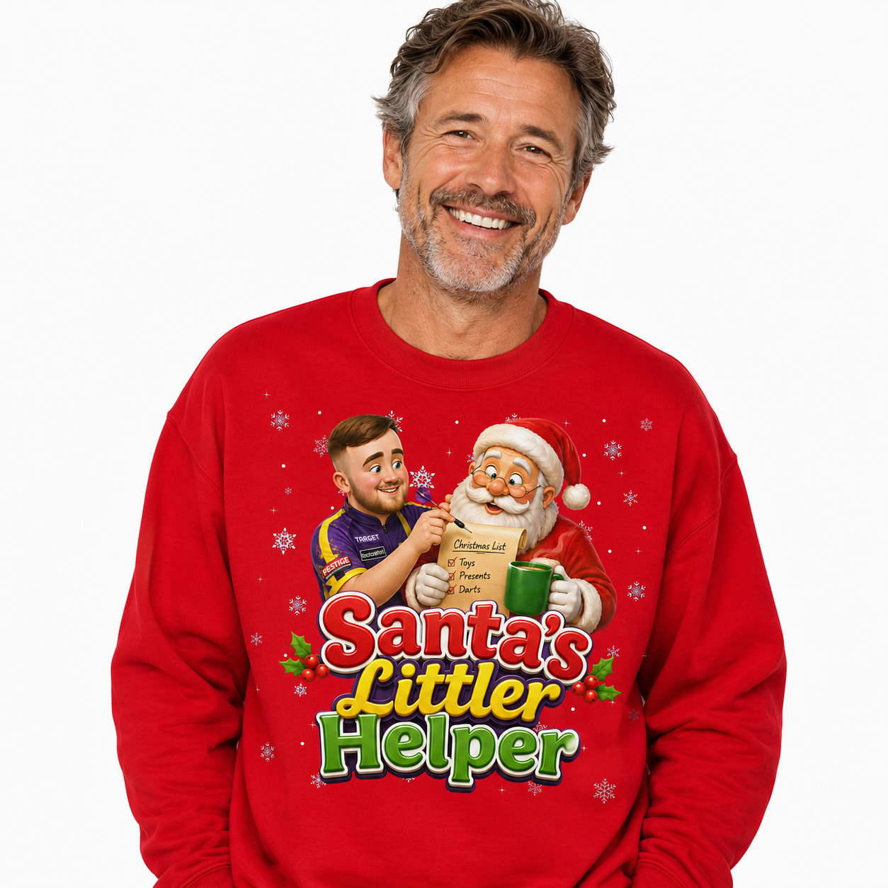 Santas Littler Helper Darts Christmas Jumper