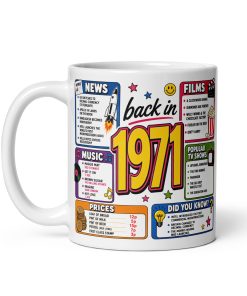 Back in 1971 Mug – Gift Mugs For Born in 1971 Nostalgia