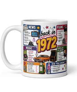 Back in 1972 Mug – Gift Mugs For Born in 1972 Nostalgia