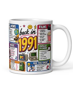 Back in 1991 Mug – Gift Mugs For Born in 1991 Nostalgia