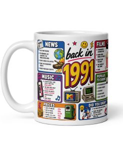Back in 1991 Mug – Gift Mugs For Born in 1991 Nostalgia