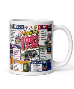 Back in 1992 Mug – Gift Mugs For Born in 1992 Nostalgia