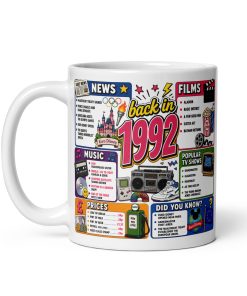 Back in 1992 Mug – Gift Mugs For Born in 1992 Nostalgia