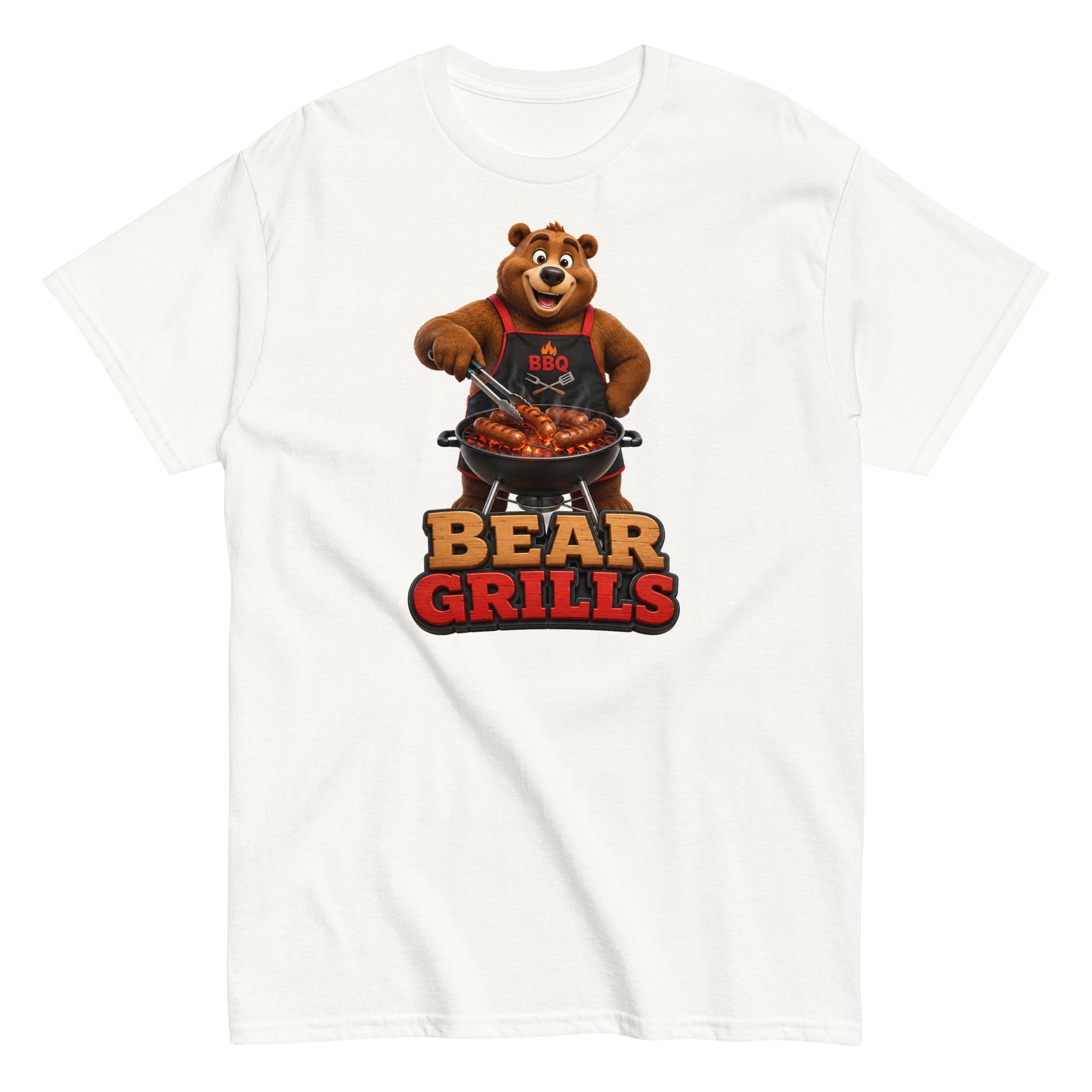Bear Grills T-shirt – Funny Bear at a BBQ Grilling T-shirt gift