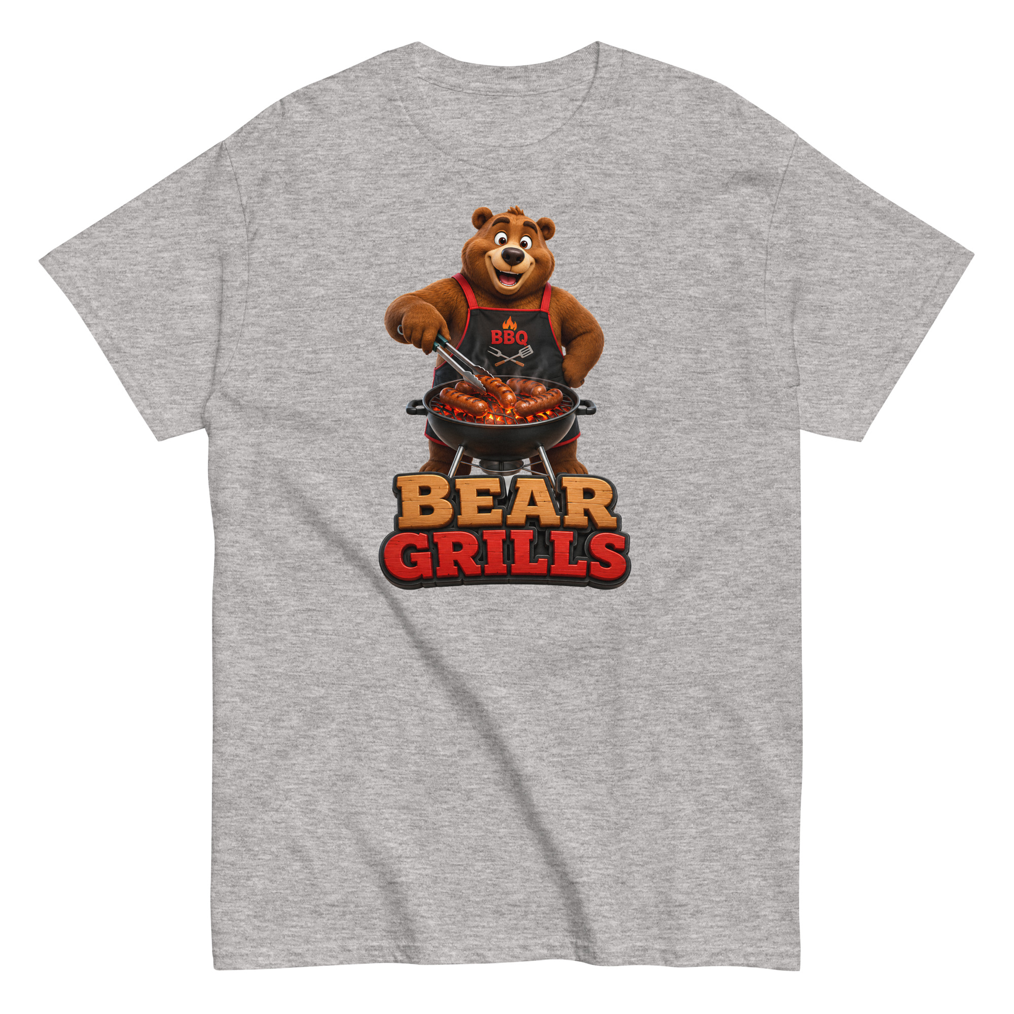 Bear Grills T-shirt – Funny Bear at a BBQ Grilling T-shirt gift