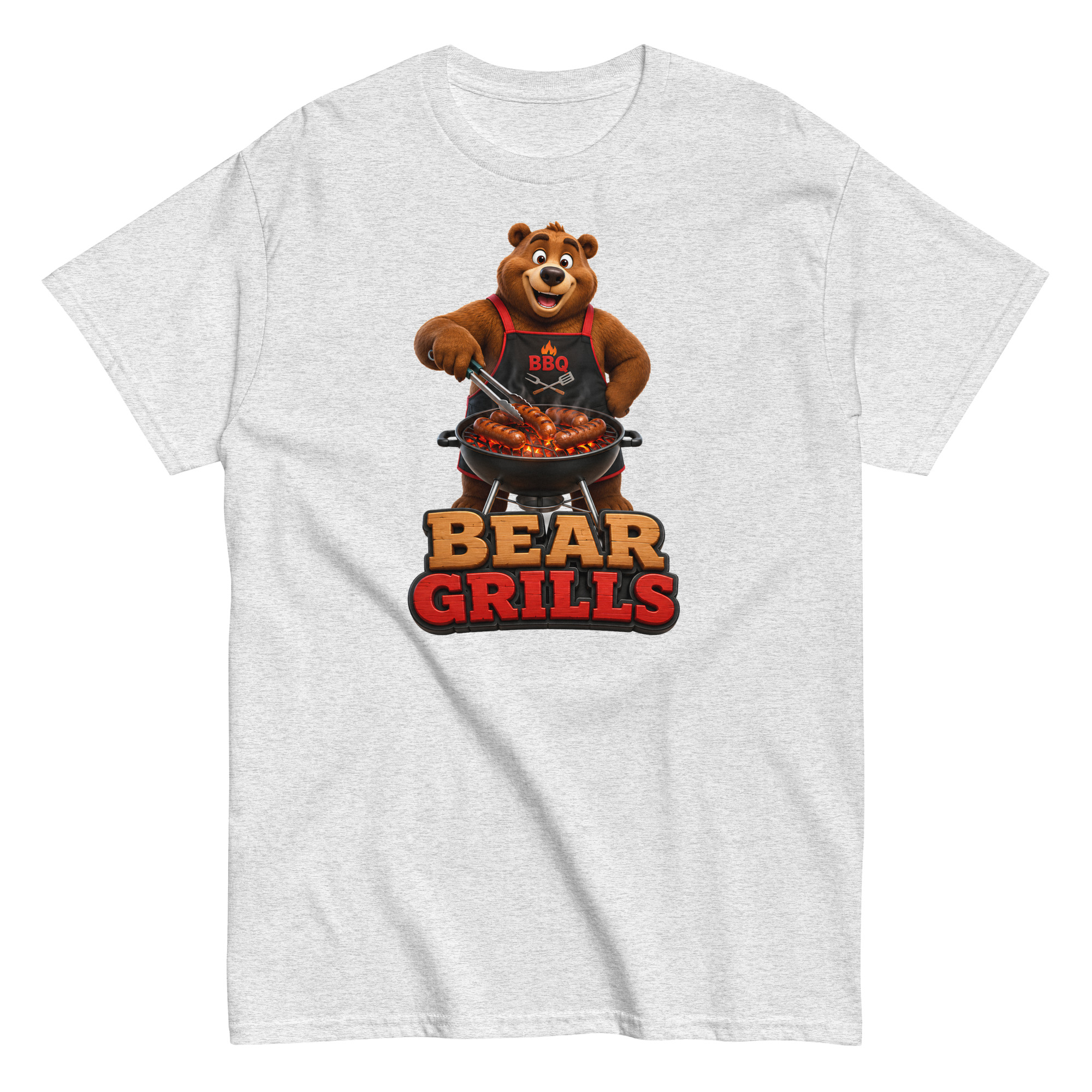 Bear Grills T-shirt – Funny Bear at a BBQ Grilling T-shirt gift