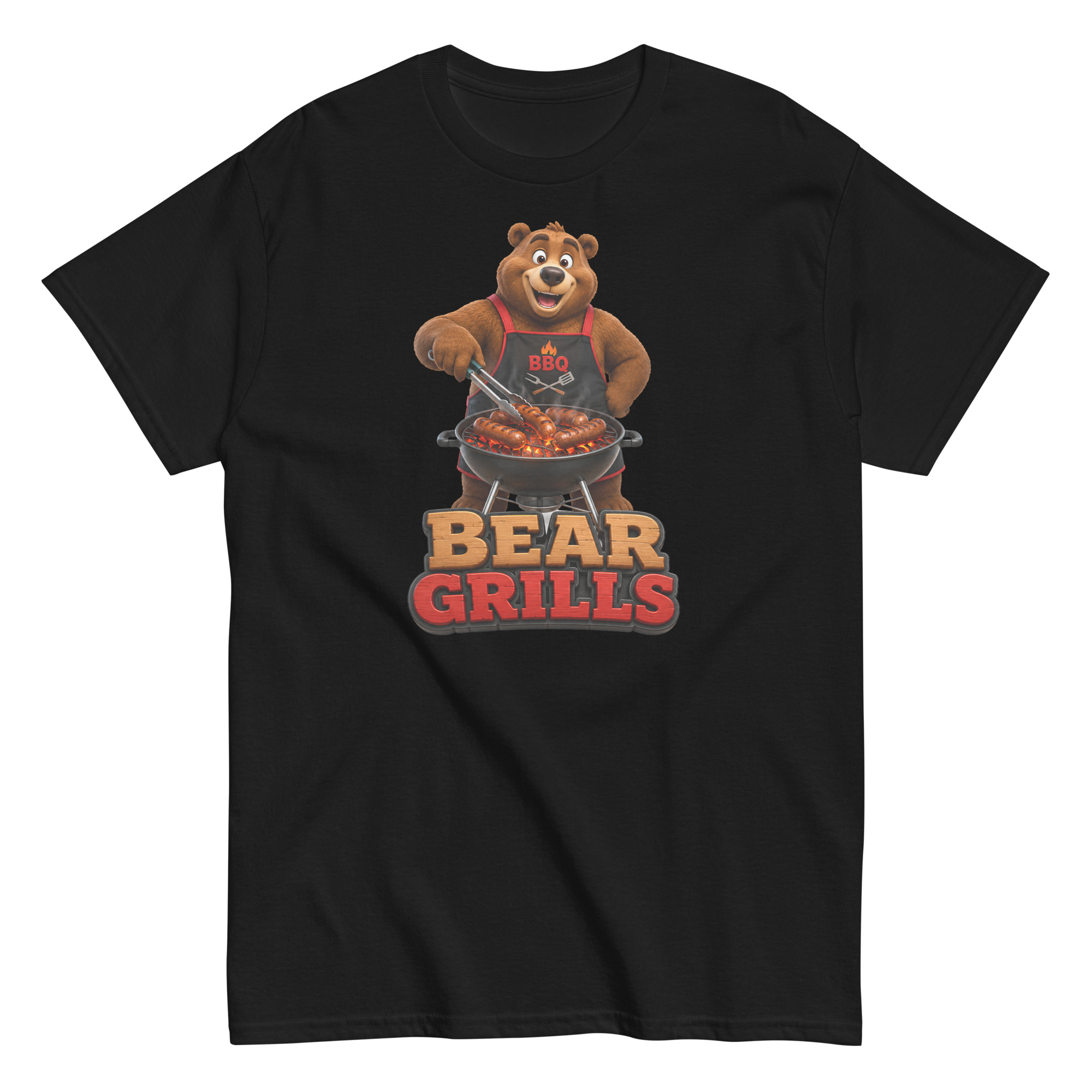 Bear Grills T-shirt – Funny Bear at a BBQ Grilling T-shirt gift