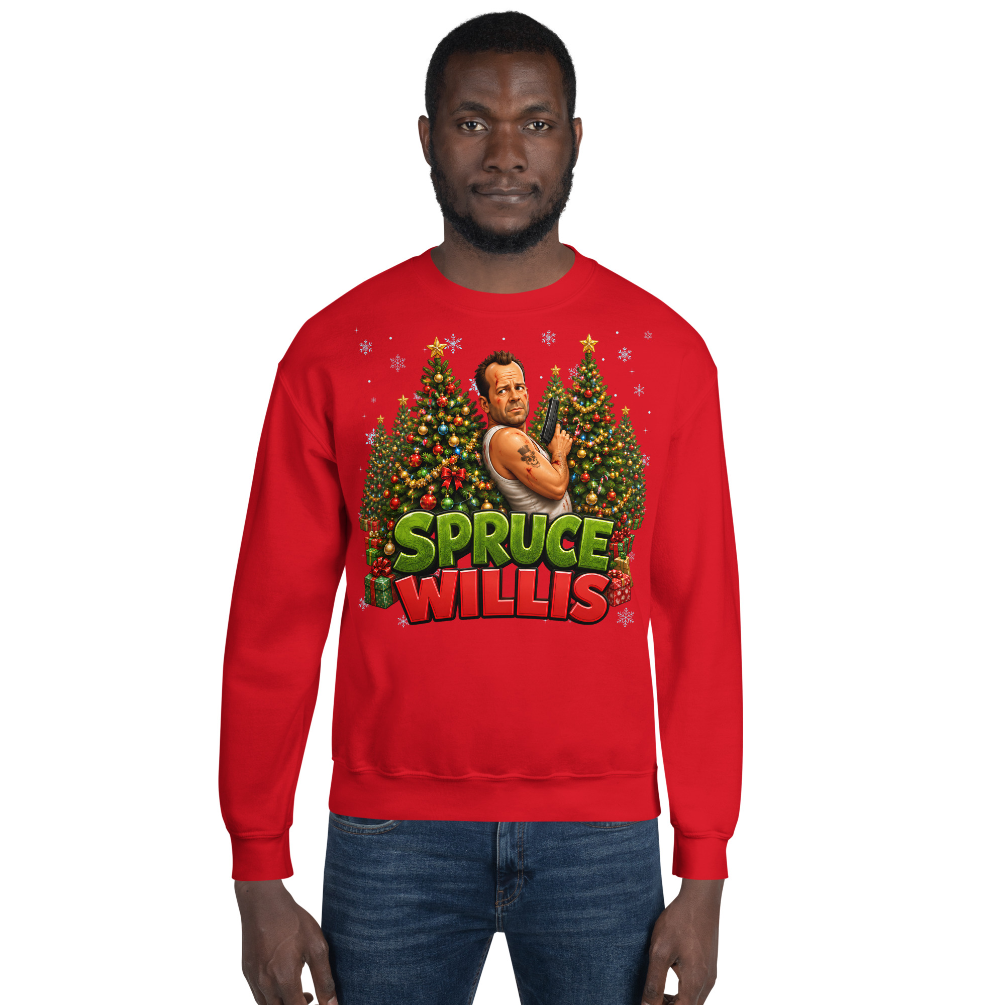 Spruce Willis Funny Die Hard Christmas Jumpers