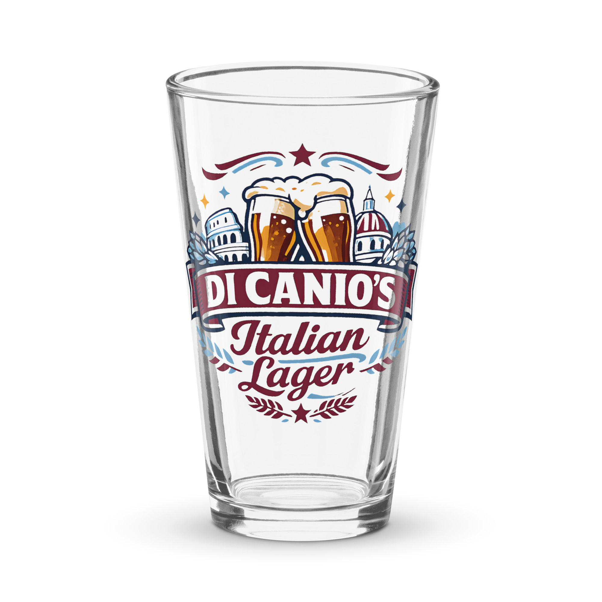 Di Canio Italian Lager Shaker pint glass West Ham Gift