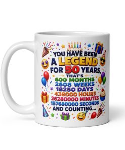 Funny 50th Birthday Gift Mug For Legends