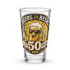 Funny 50th Birthday Pint Glass Cheers And Beers To 50 Years