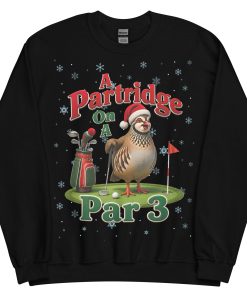 Funny Golf Christmas Jumper Day Sweatshirt Partridge Par 3