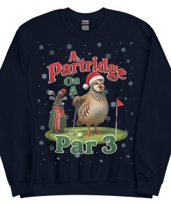 Funny Golf Christmas Jumper Day Sweatshirt Partridge Par 3