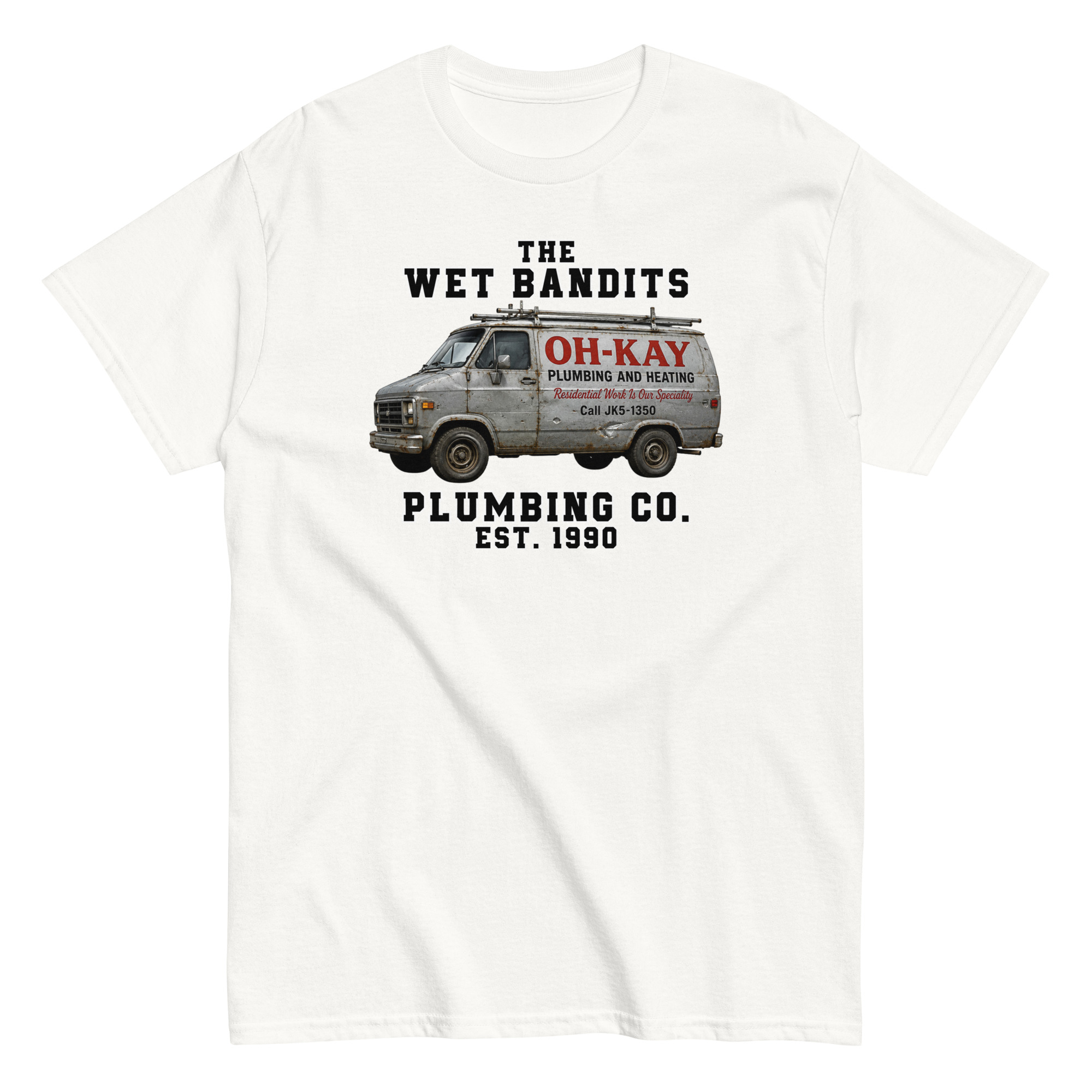 Home Alone Christmas T-shirt The Wet Bandits Plumbing Co