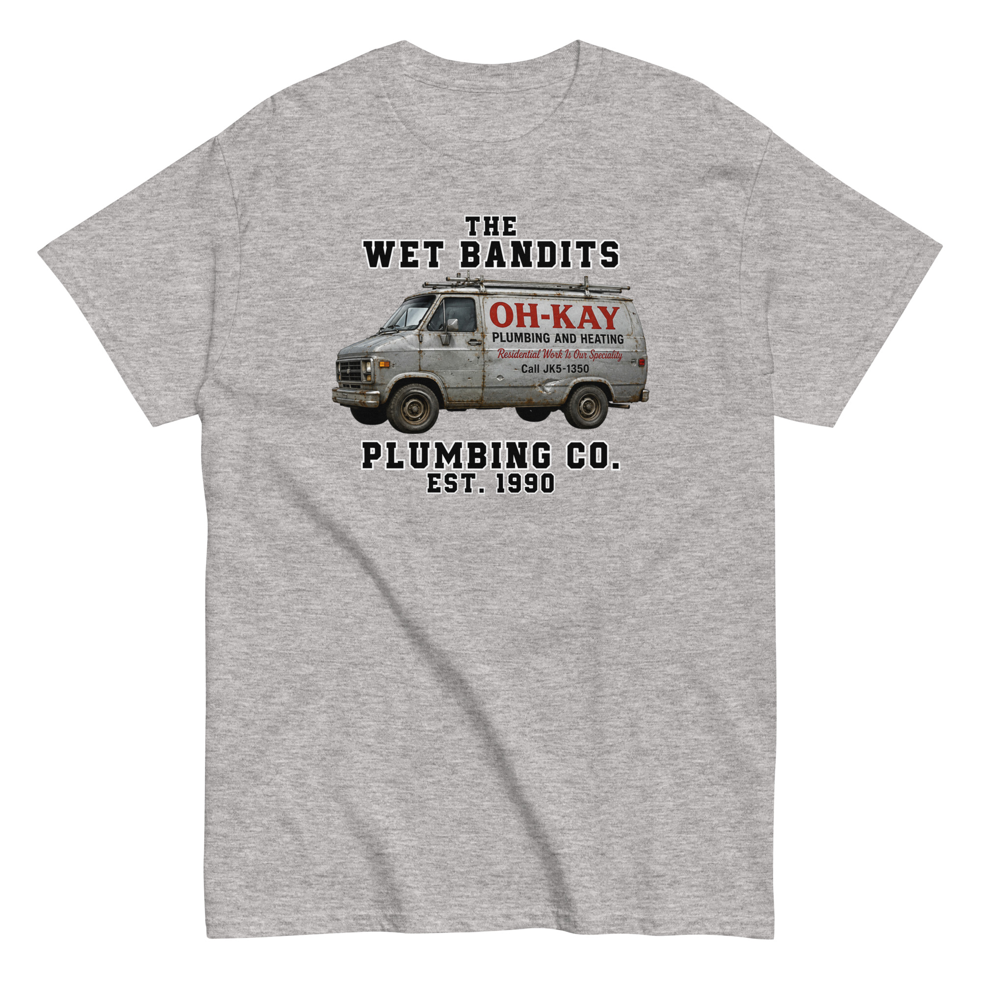 Home Alone Christmas T-shirt The Wet Bandits Plumbing Co
