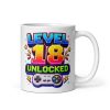 Level 18 Unlocked Video Game Mug 18th Birthday Gift