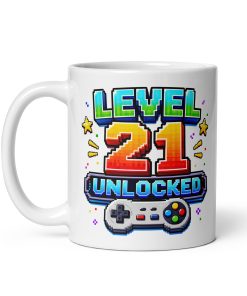Level 21 Unlocked Video Game Mug 21st Birthday Gift