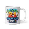 Level 21 Unlocked Video Game Mug 21st Birthday Gift