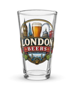 London Beers Logo Shaker pint glass