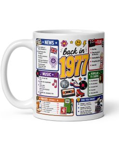 Memories of 1977 Mug Fun Gift For Someone Born In 1977