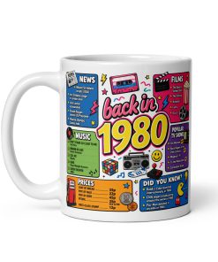 Memories of 1980 Mug Fun Gift For Someone Born In 1980
