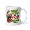 Merry Christmas Ya Filthy Animal Pug Mug – Santa Pug on a Mug