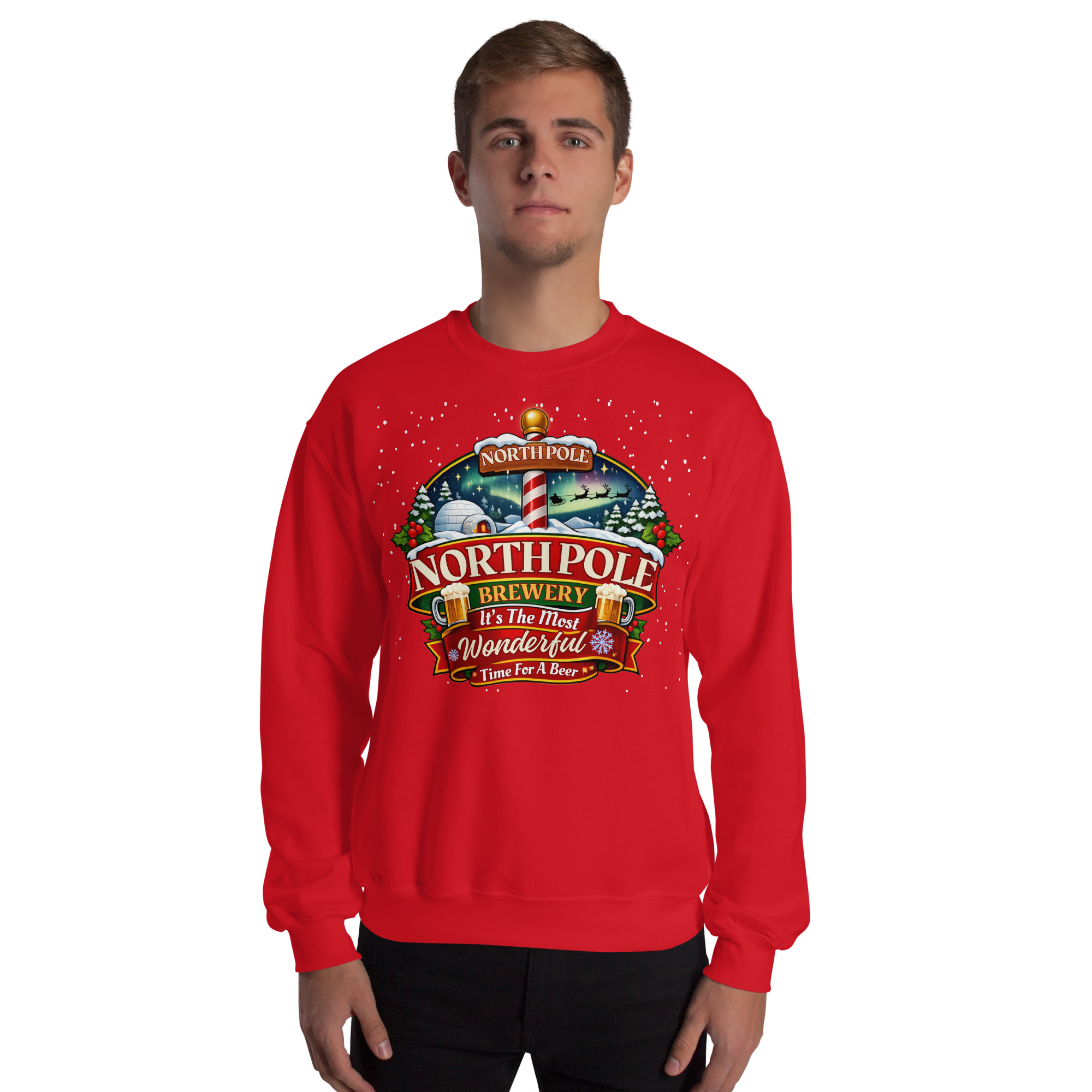 North Pole Brewery Funny Christmas Jumpers
