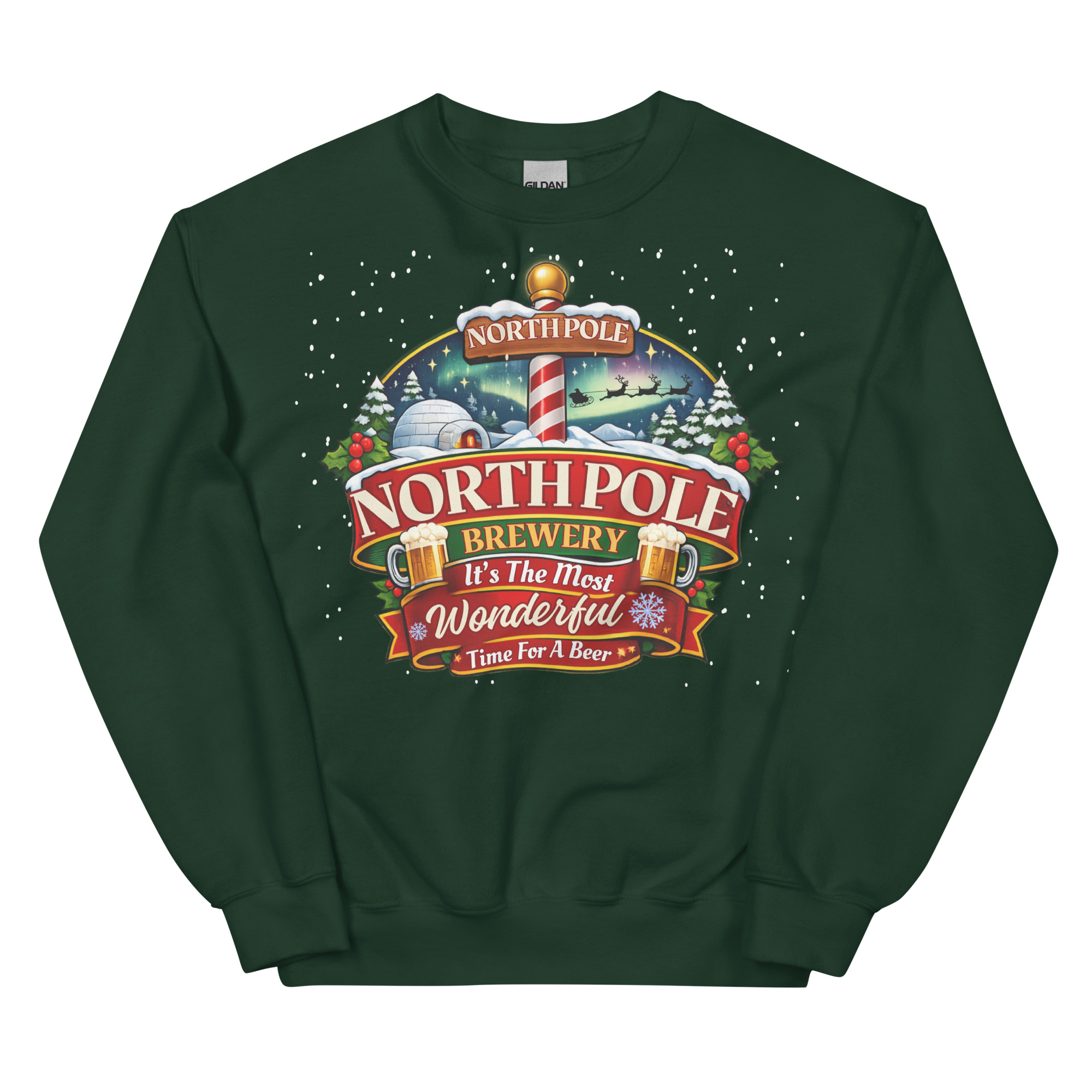 North Pole Brewery Funny Christmas Jumpers Beer Themed