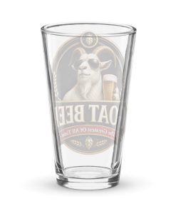 GOAT Beer The Greatest Of All Time Funny Beer Glass