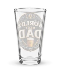 World’s Best Dad Beer Glass Gift For Dads Pint Glass