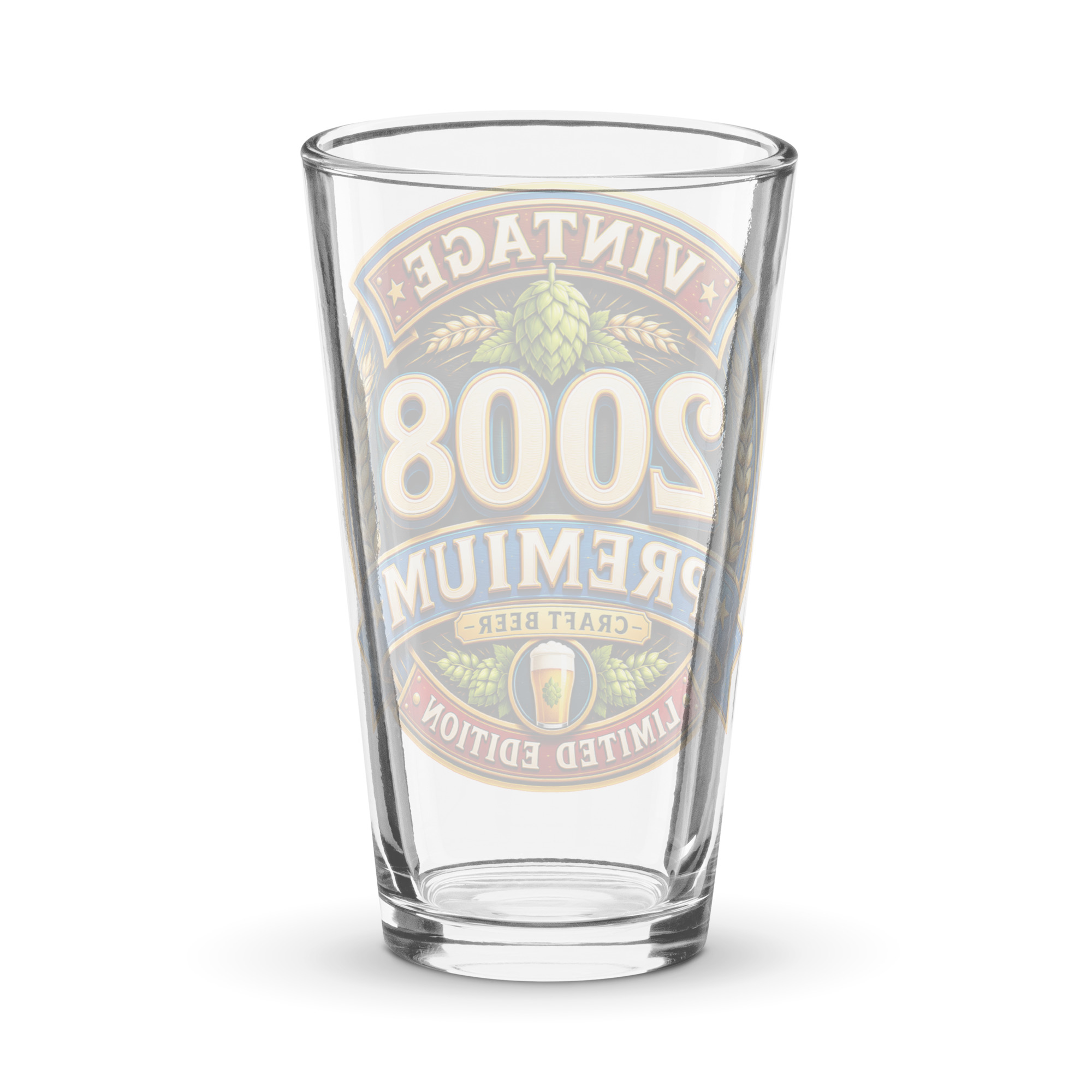 2008 Beer Glass Birthday Gift For Someone Born in 2008