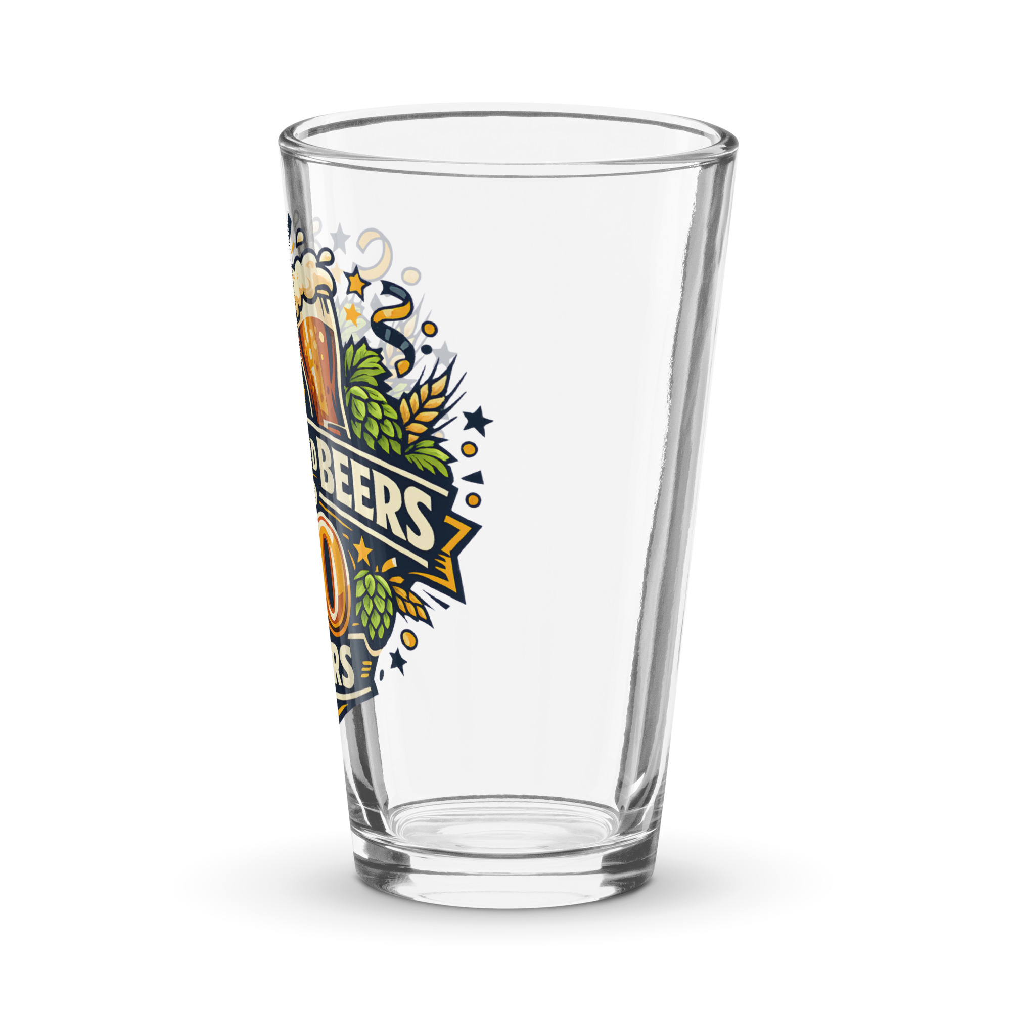 60th Birthday Beer Glass - Cheers and Beers to 60 Years