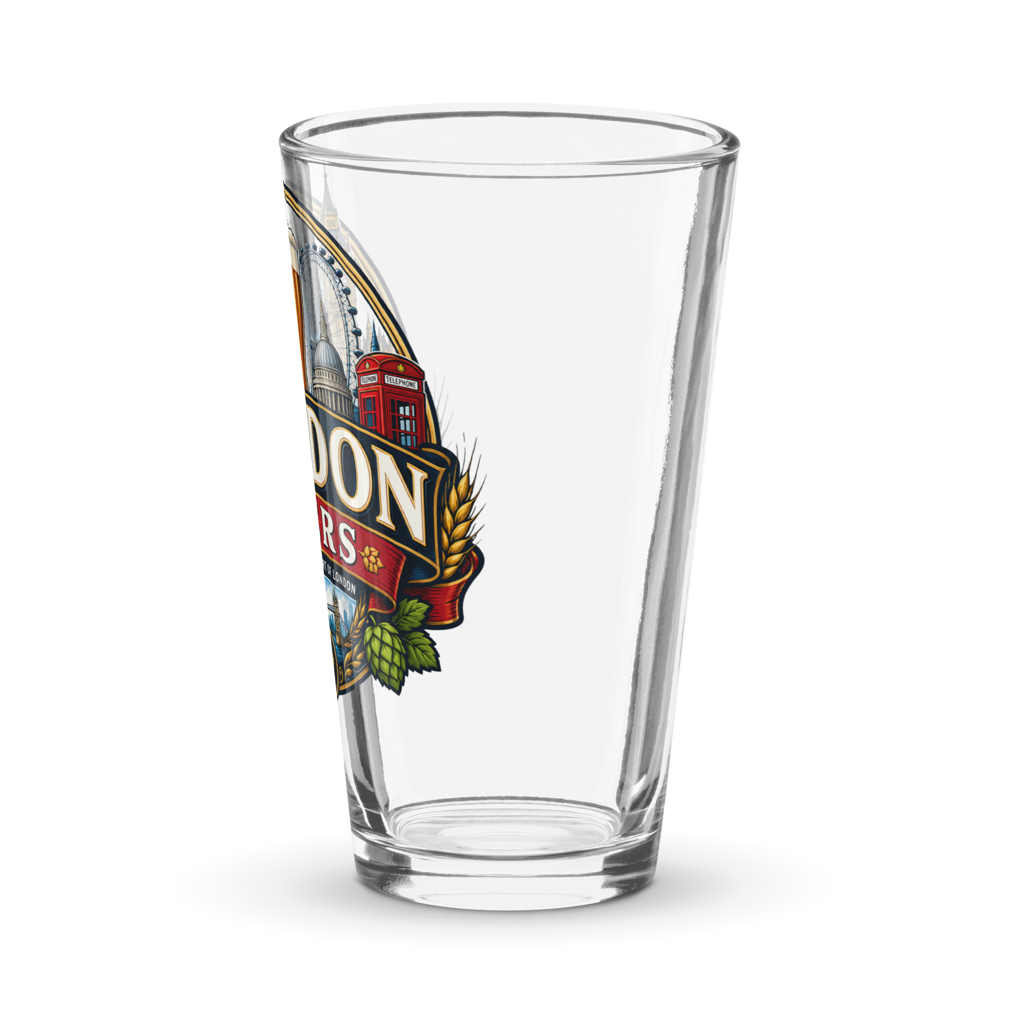 London Beers Logo Shaker pint glass