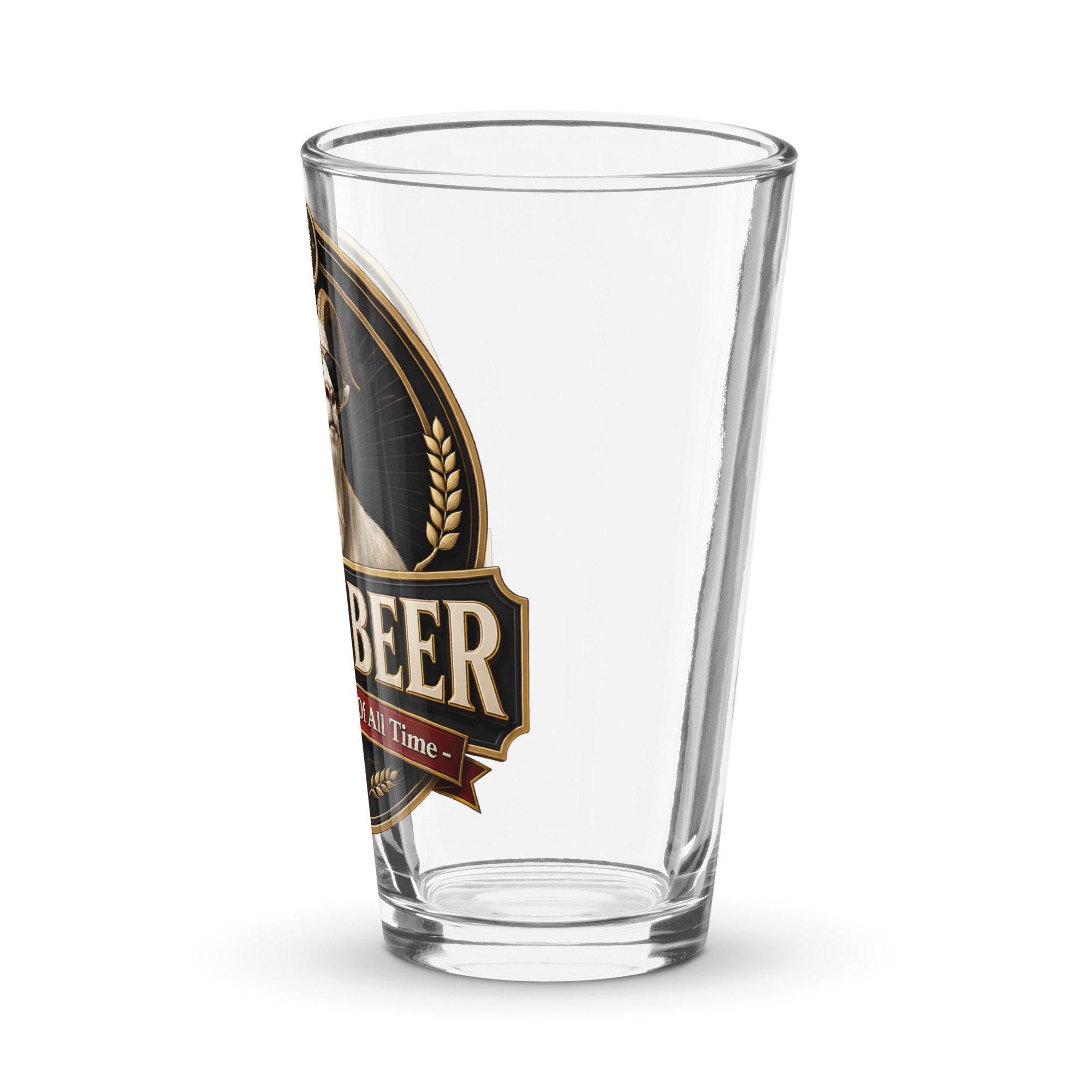 GOAT Beer The Greatest Of All Time Funny Beer Glass