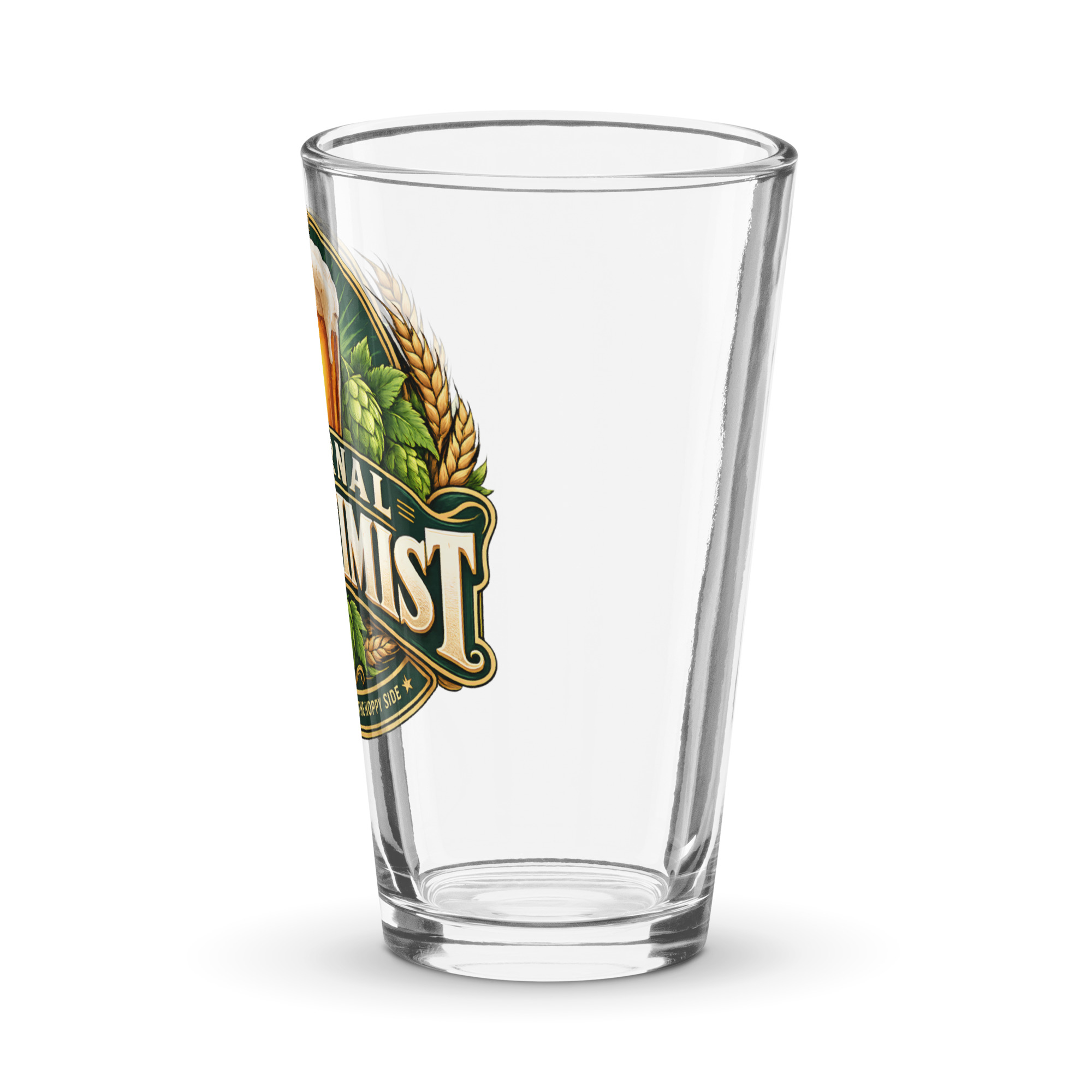 Eternal Hoptimist Beer Glass Funny Gift Pint Glass