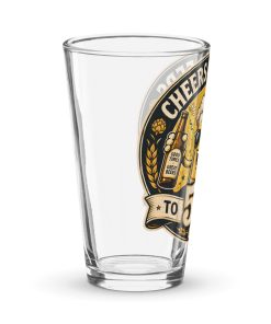 Funny 50th Birthday Pint Glass Cheers And Beers To 50 Years