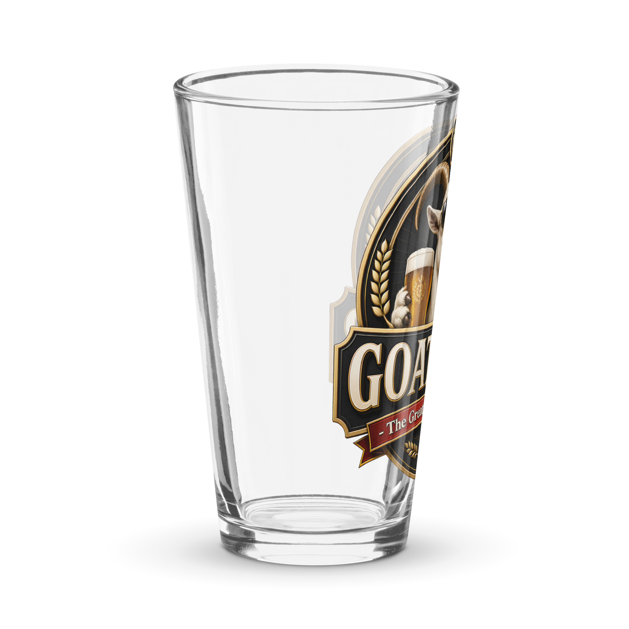 GOAT Beer The Greatest Of All Time Funny Beer Glass