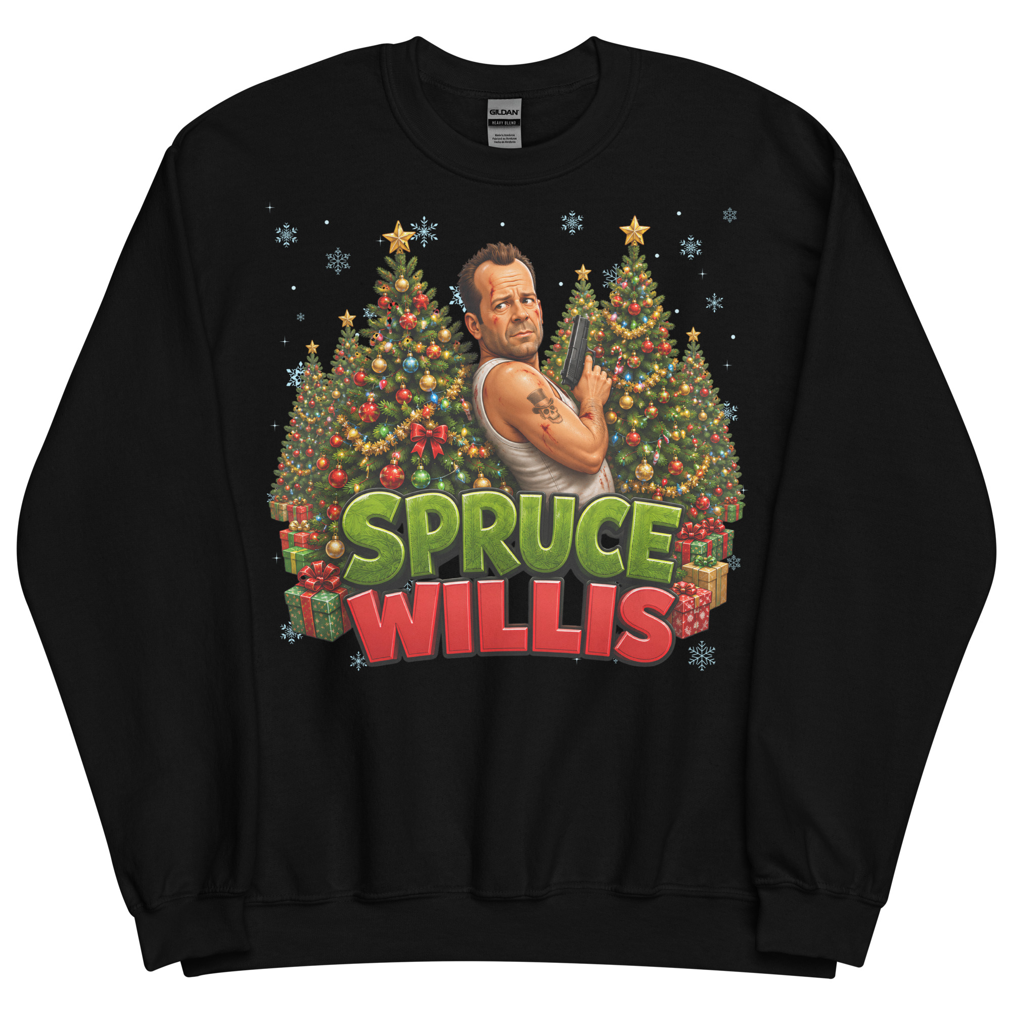 Spruce Willis Funny Die Hard Christmas Jumpers