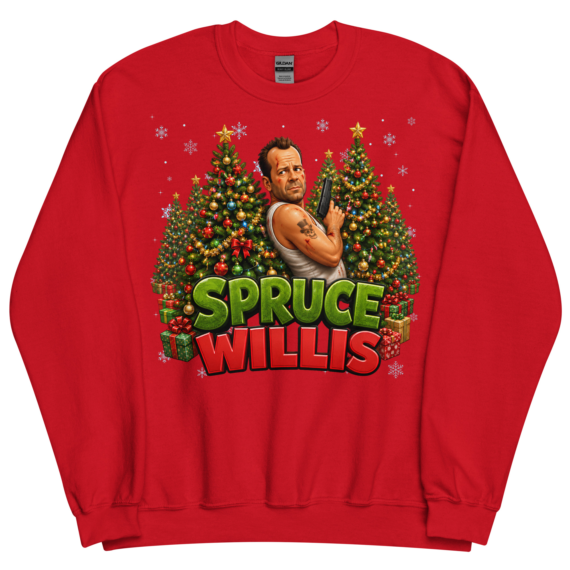 Spruce Willis Funny Die Hard Christmas Jumpers