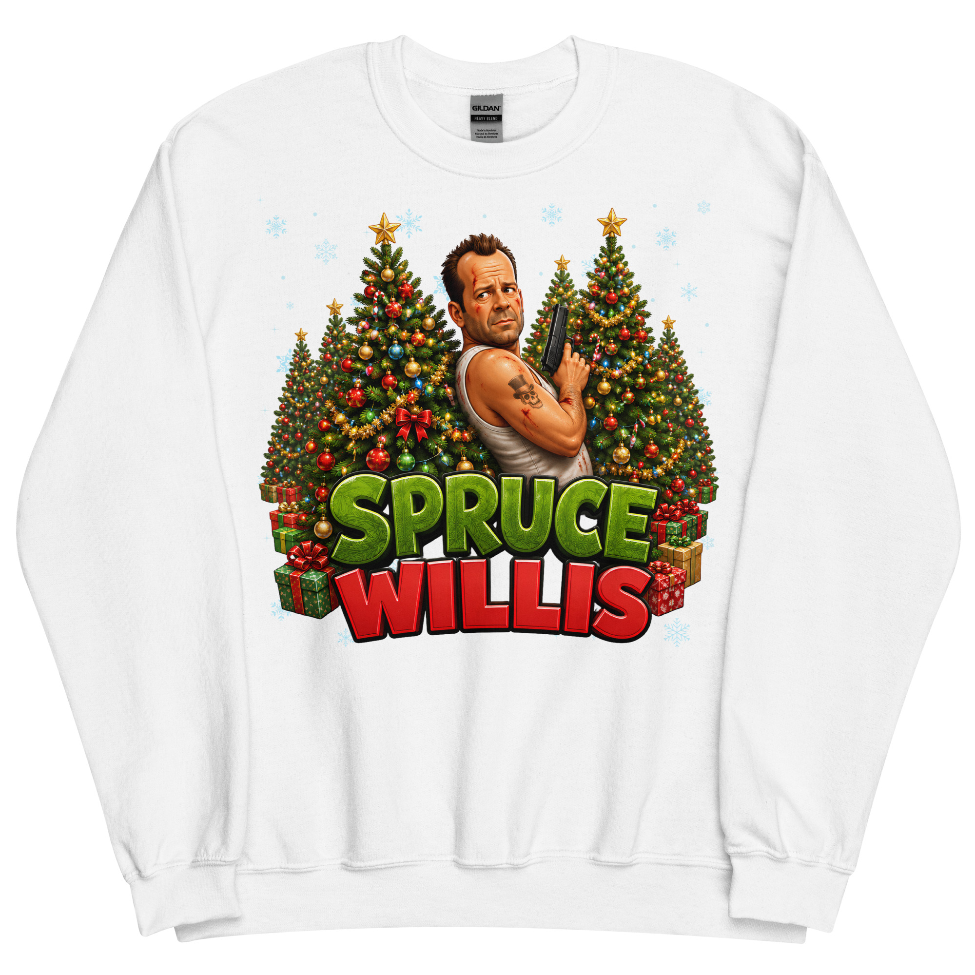 Spruce Willis Funny Die Hard Christmas Jumpers