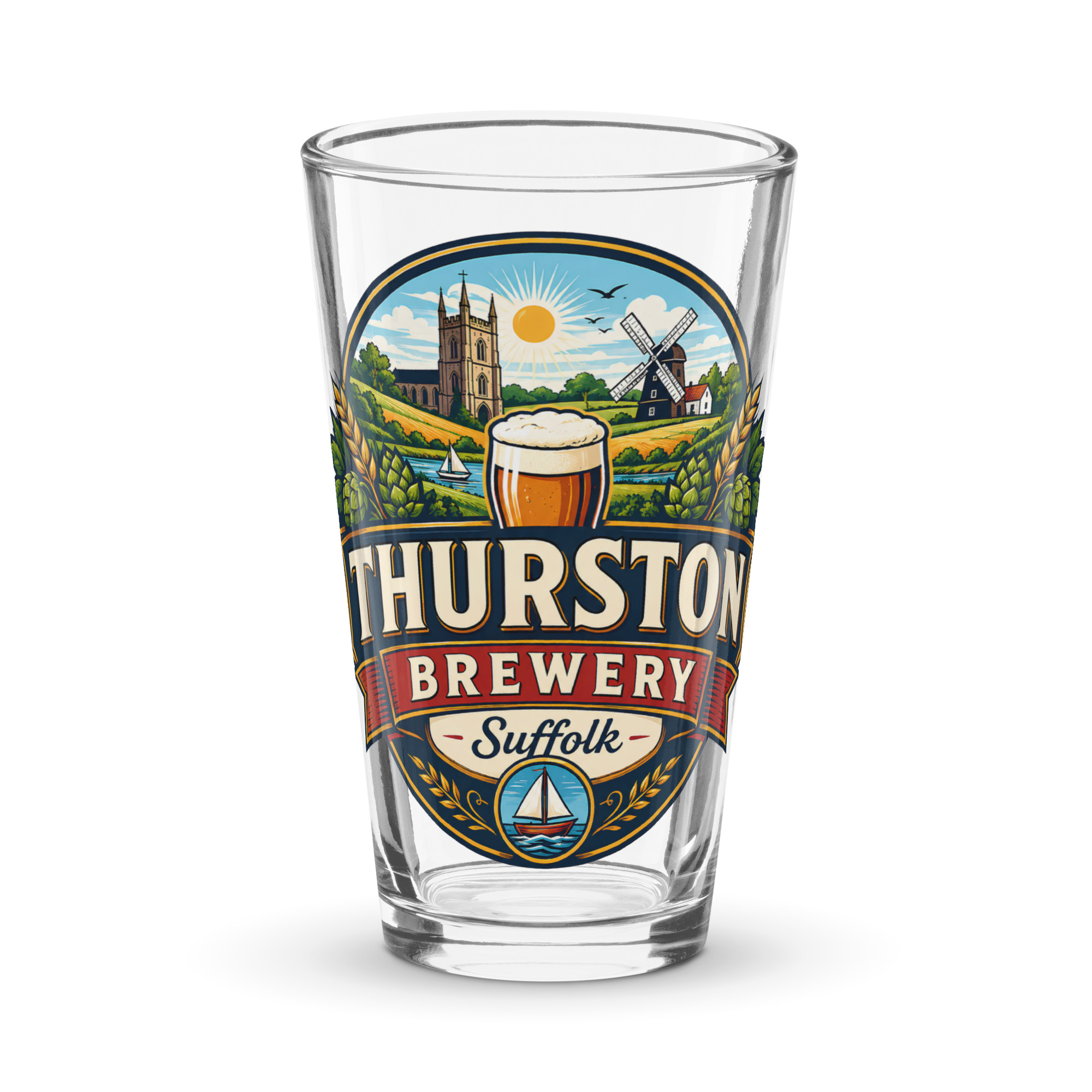 Thurston Brewery Suffolk Pint Glass