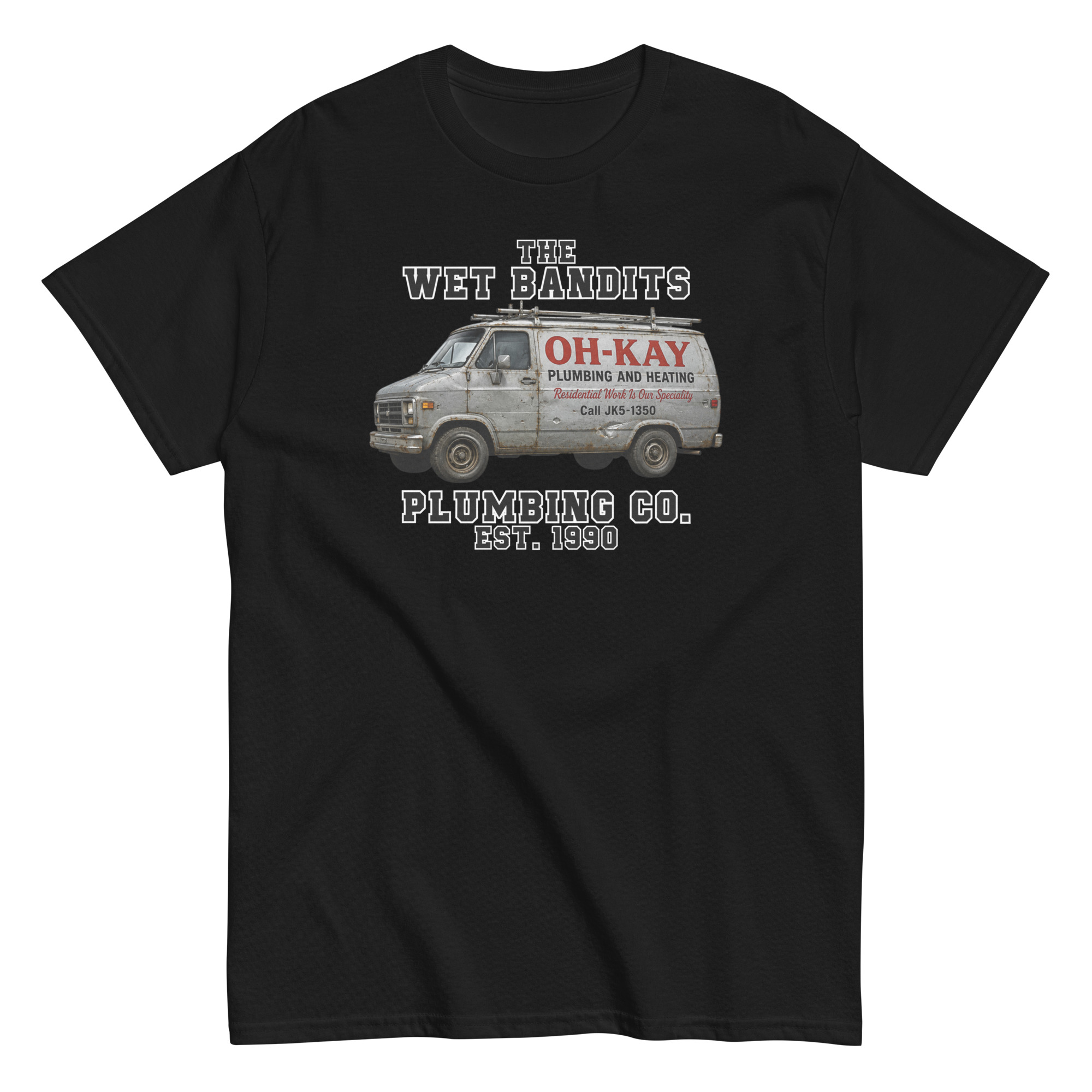 Home Alone Christmas T-shirt The Wet Bandits Plumbing Co