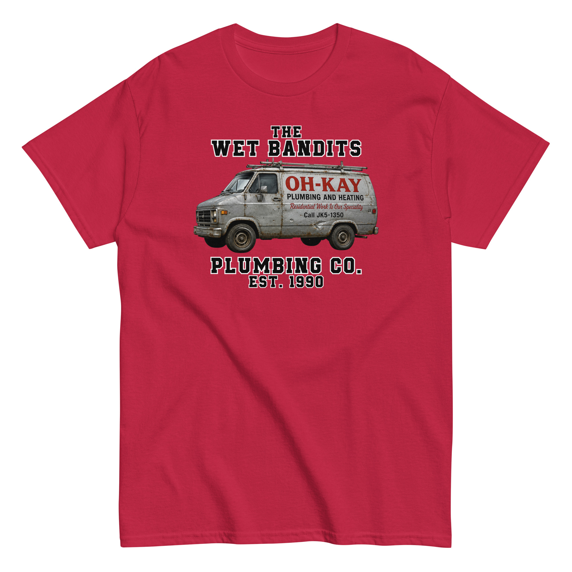 Home Alone Christmas T-shirt The Wet Bandits Plumbing Co