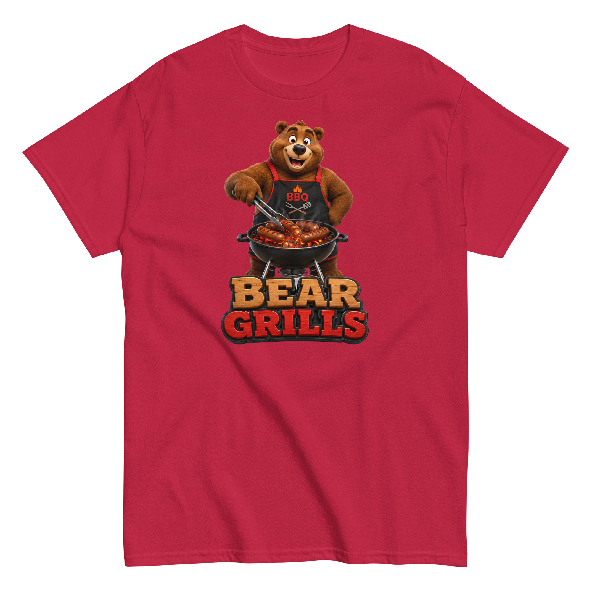 Bear Grills T-shirt – Funny Bear at a BBQ Grilling T-shirt gift